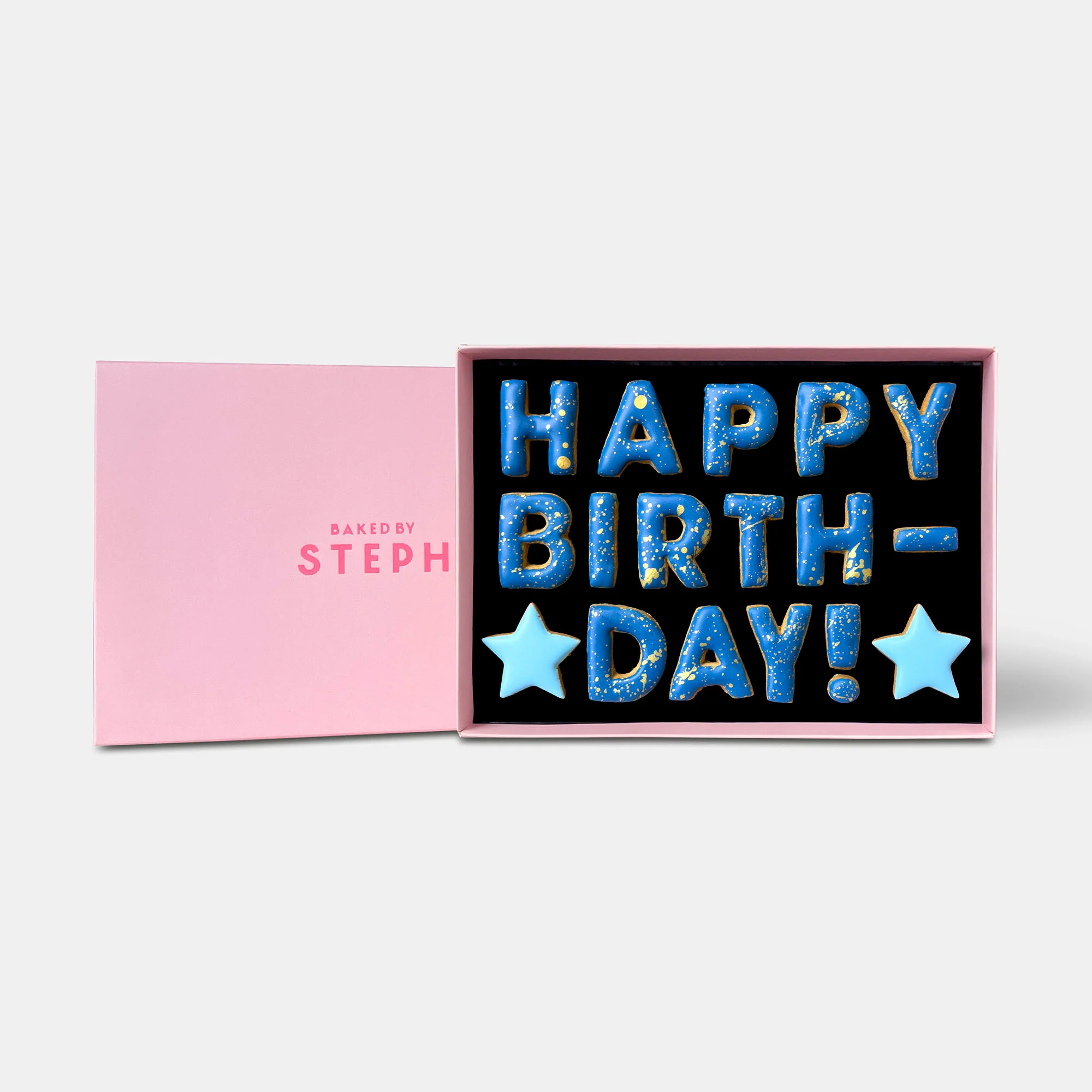 Happy Birthday! Stars Letterbox Message Iced Cookies - Image 3
