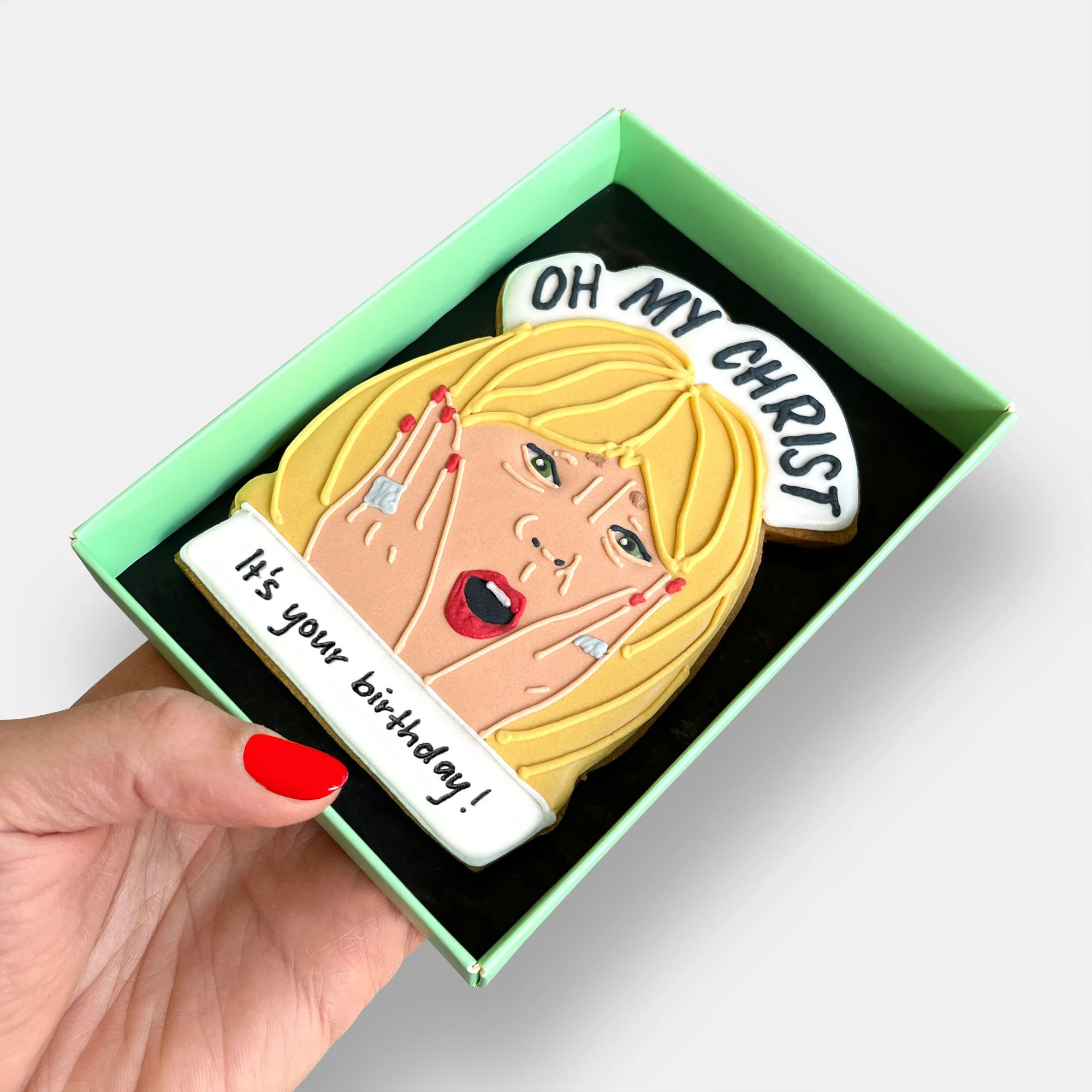 Oh My Christ! It's Your Birthday Letterbox Iced Cookie - Image 3