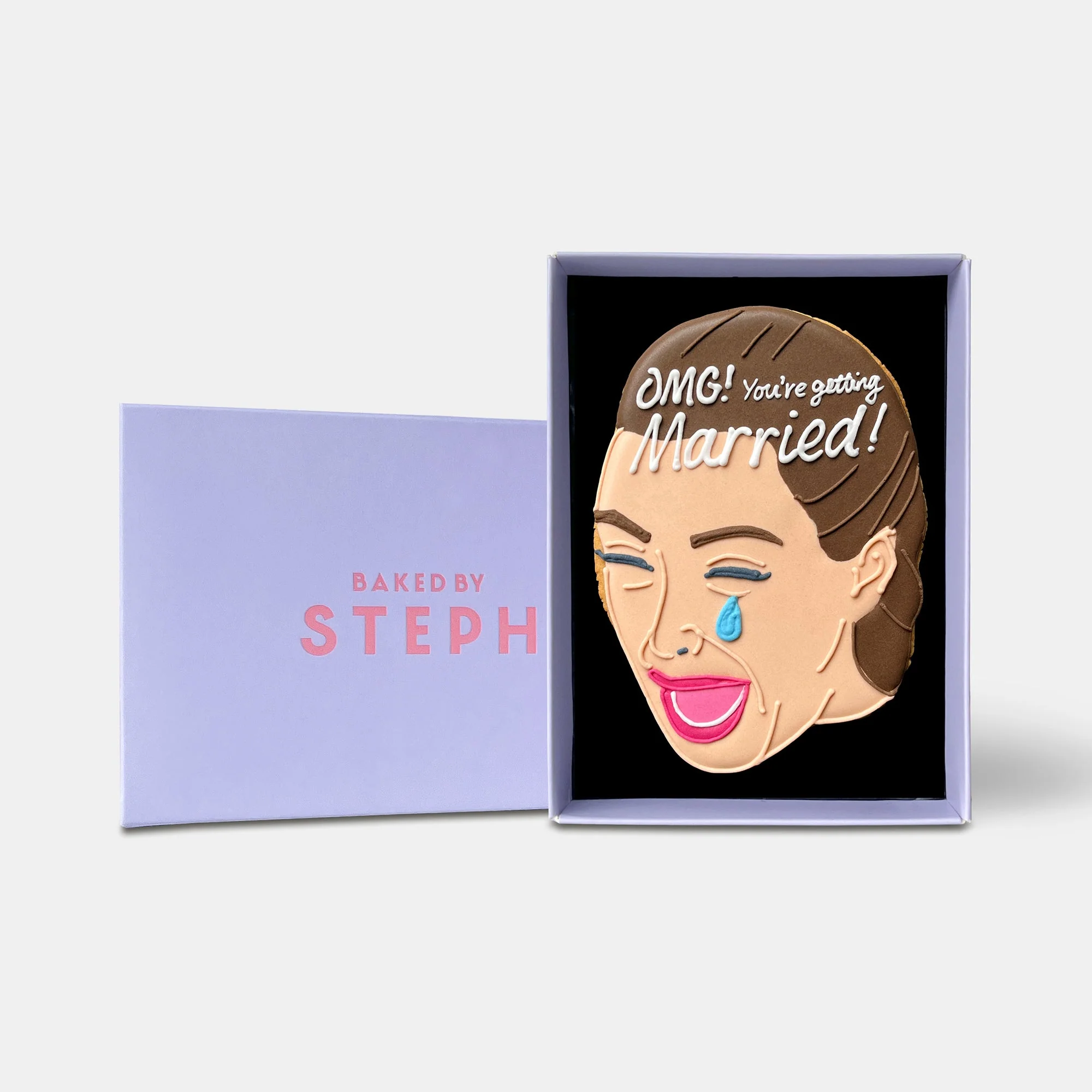 OMG! You're Getting Married Engagement Letterbox Iced Cookie - Image 3