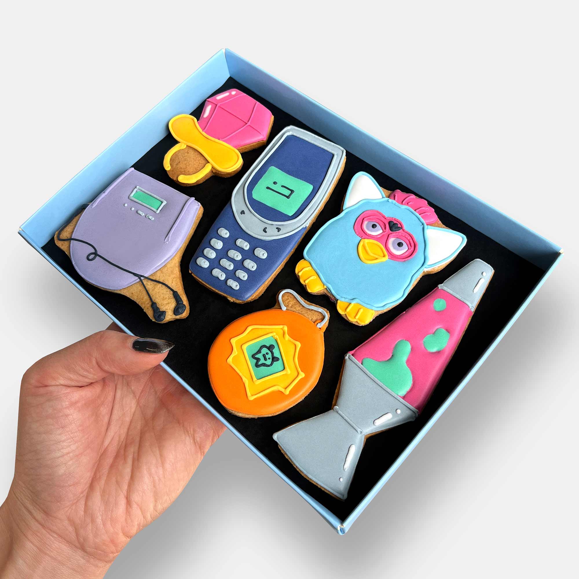 Personalised 90s Baby Birthday Letterbox Iced Cookies - Image 3