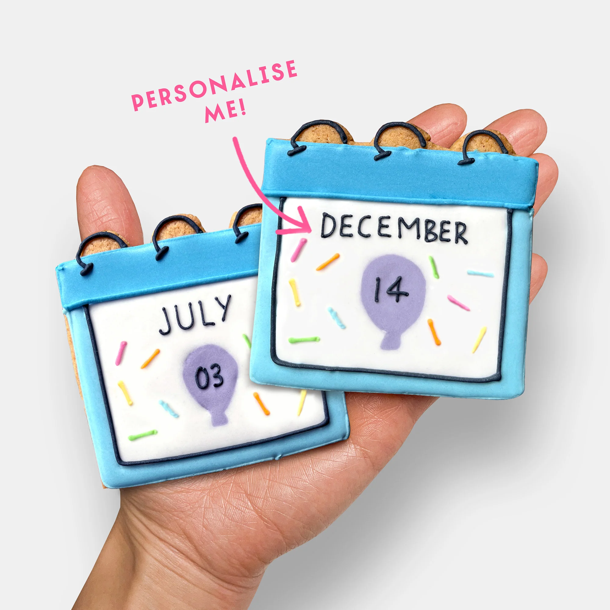 Personalised Birthday Date Letterbox Iced Cookies - Image 3