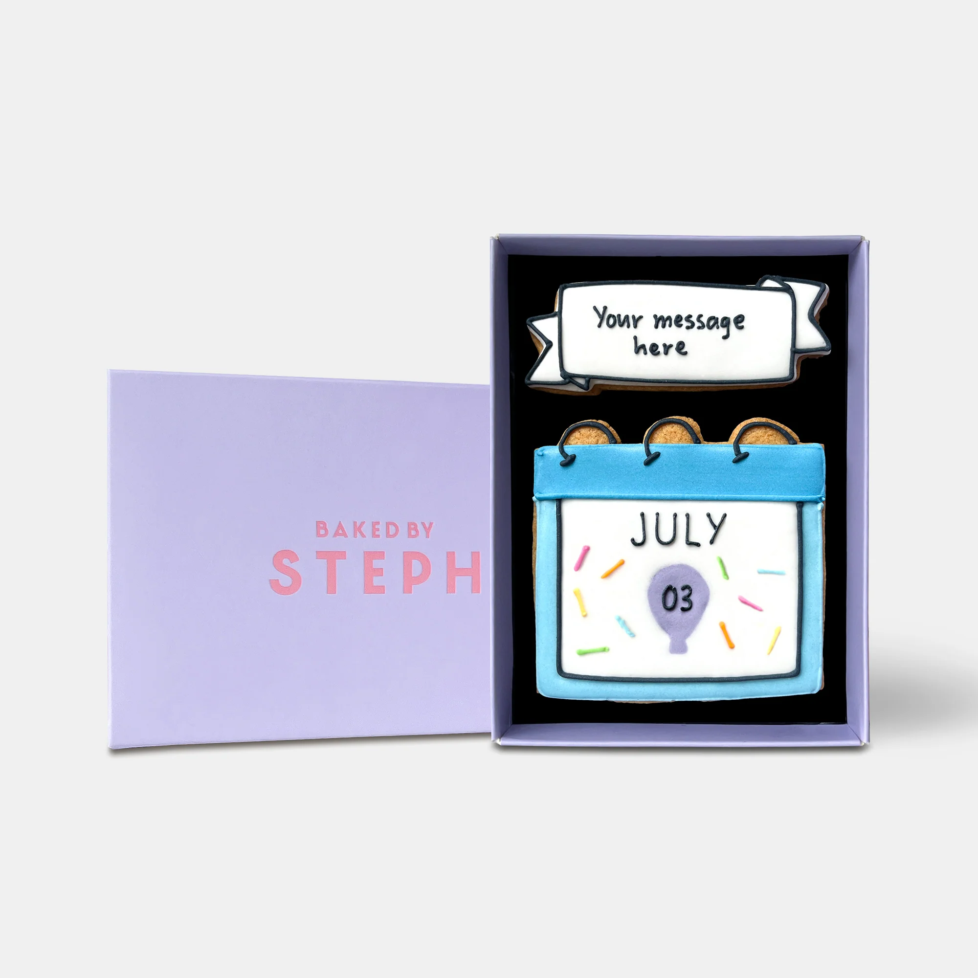 Personalised Birthday Date Letterbox Iced Cookies - Image 4