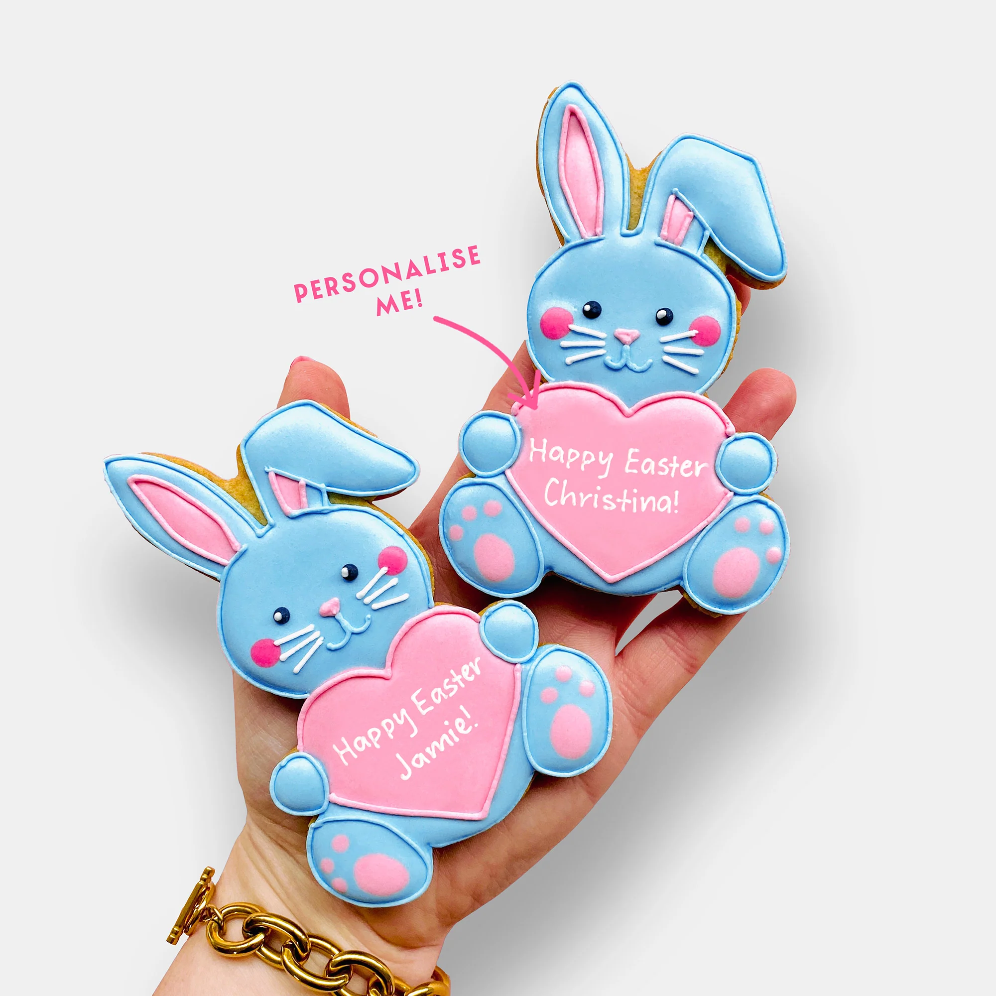 Personalised Easter Bunny Letterbox Iced Cookie - Image 3