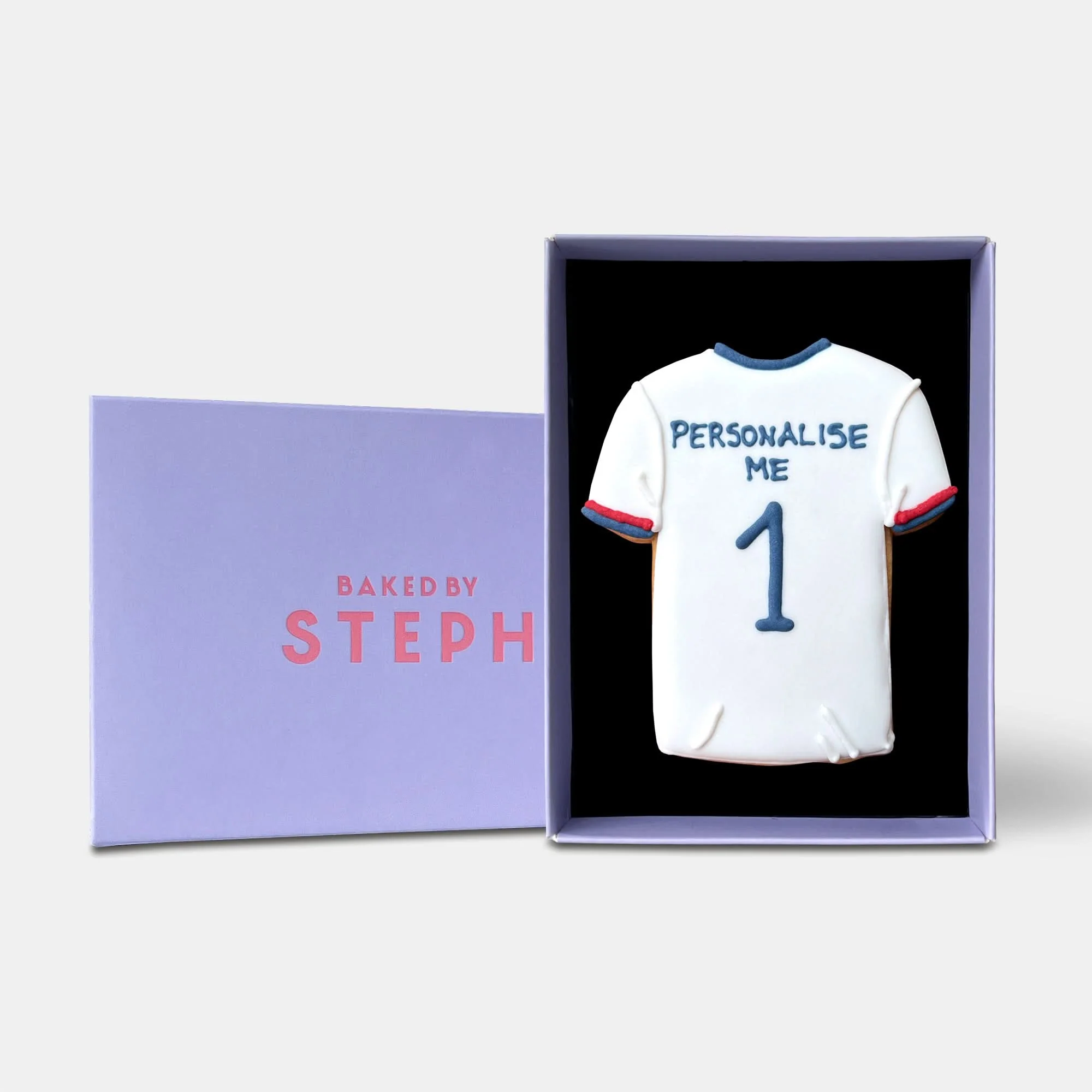 Personalised Football Shirt Birthday Letterbox Iced Cookie - Image 5