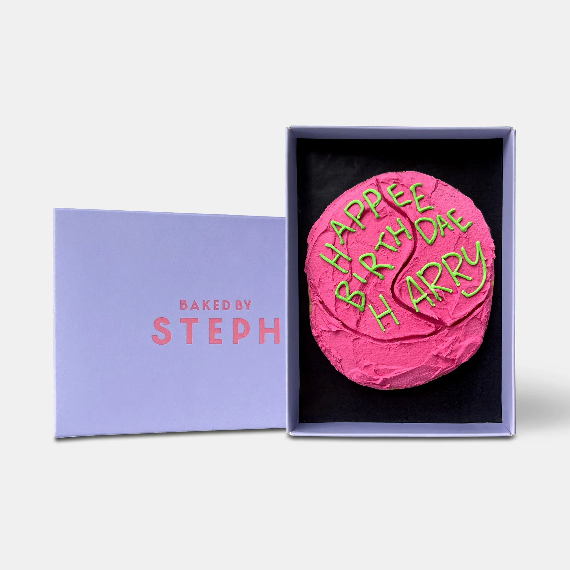 Personalised Happee Birthdae Birthday Cake Letterbox Iced Cookie - Image 3