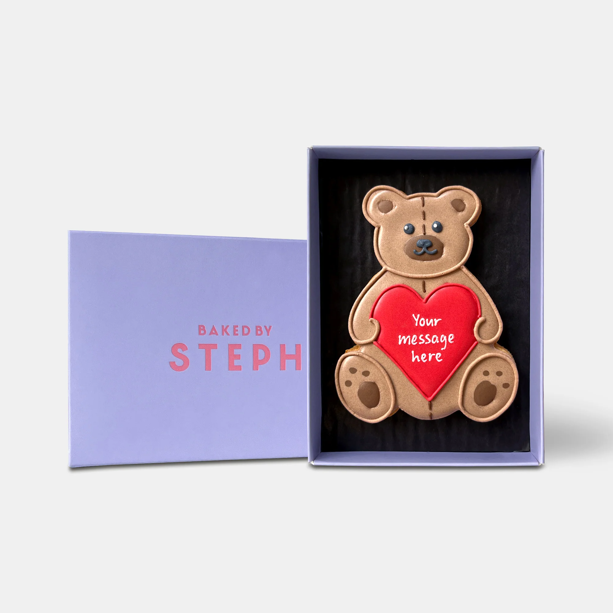 Personalised Love Bear Letterbox Iced Cookie - Image 3