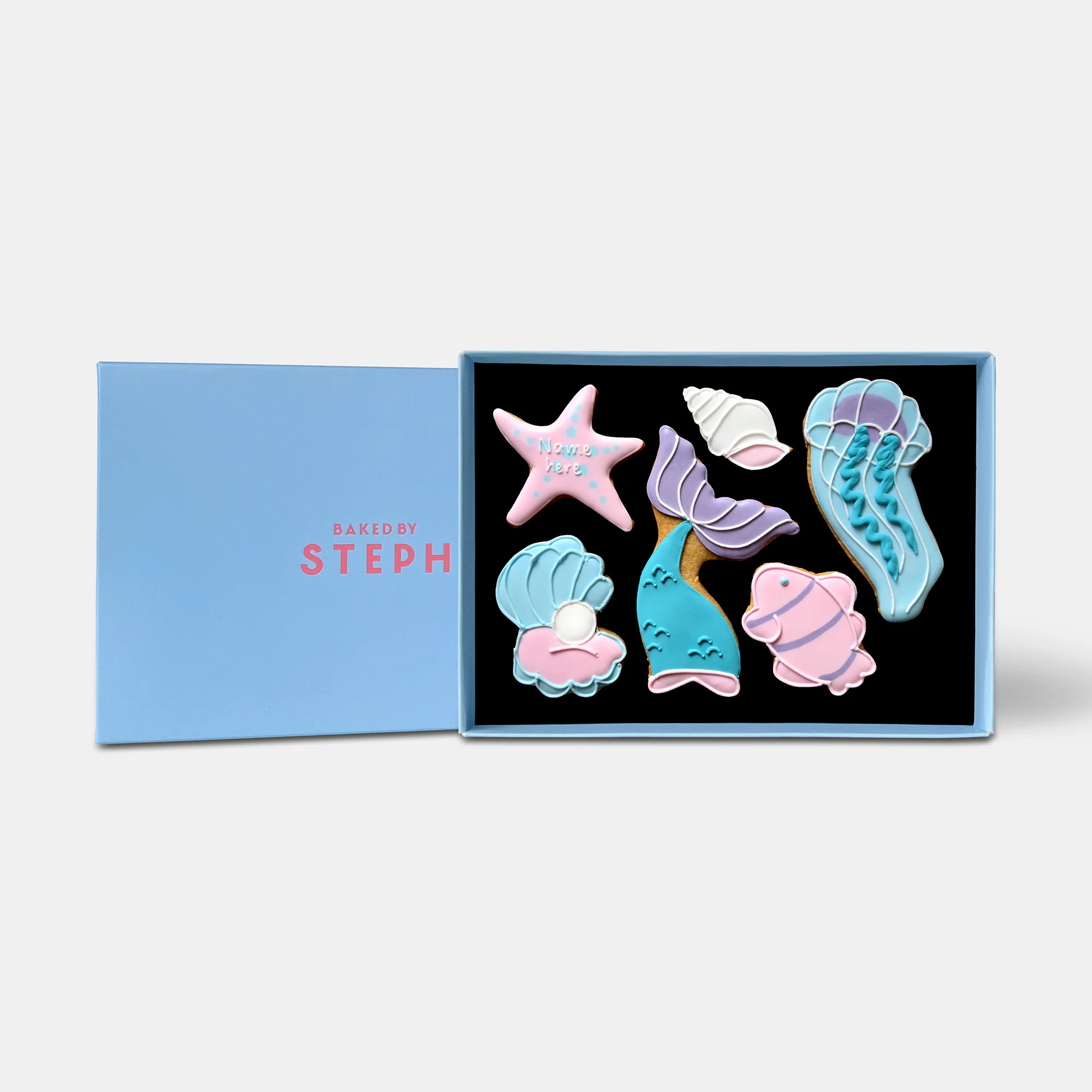 Personalised Mermaid Birthday Letterbox Iced Cookies - Image 4