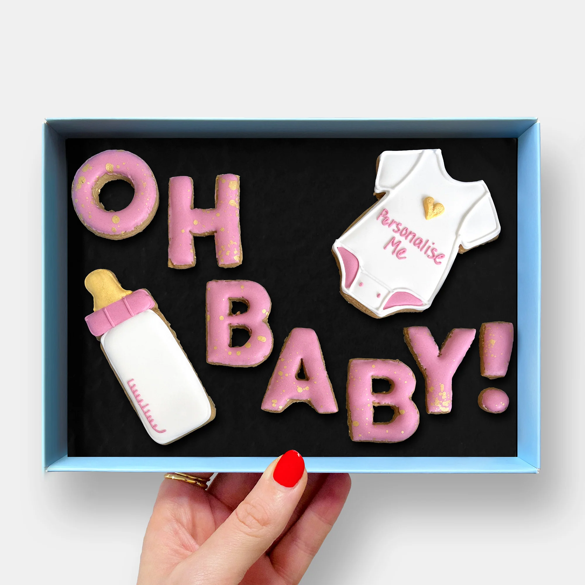 Personalised Oh Baby! - New Baby Letterbox Iced Cookies - Image 3