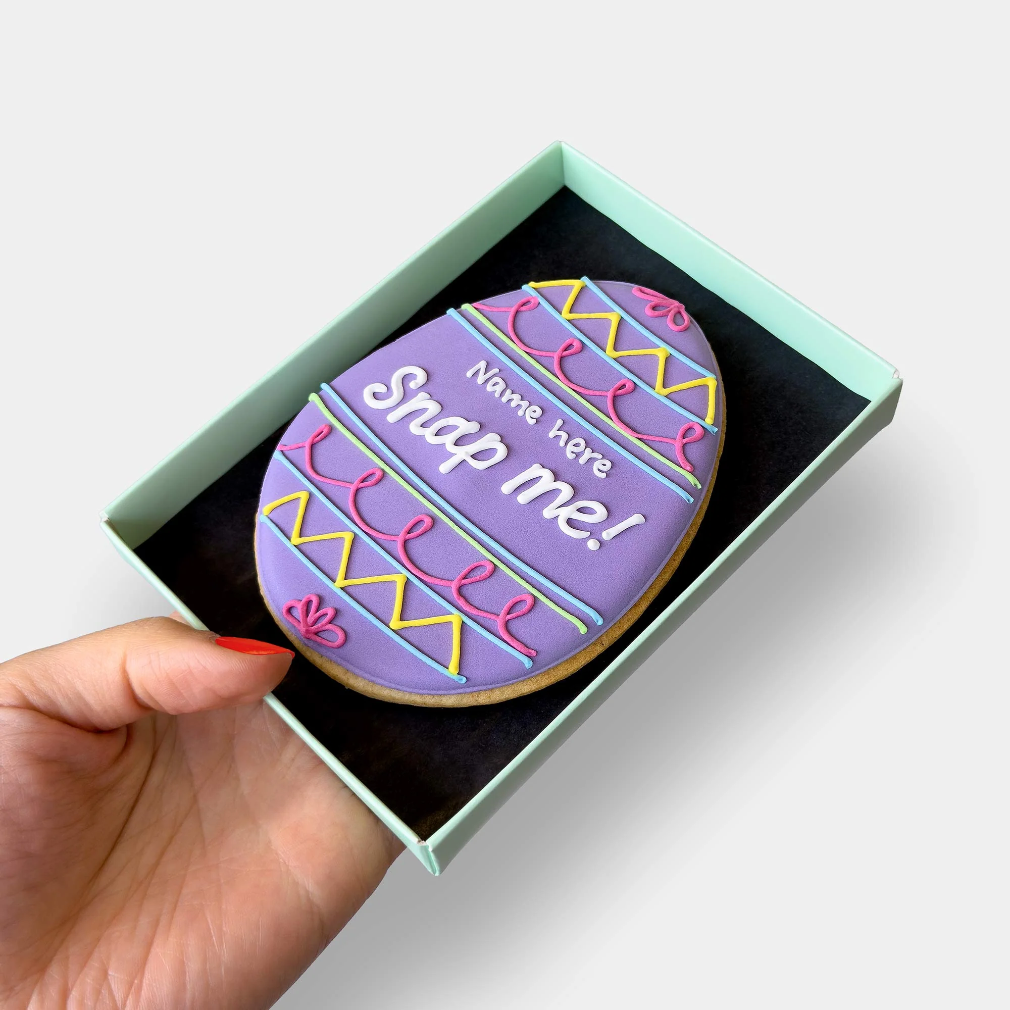 Personalised Secret Message Easter Egg Letterbox Iced Cookie - Image 5