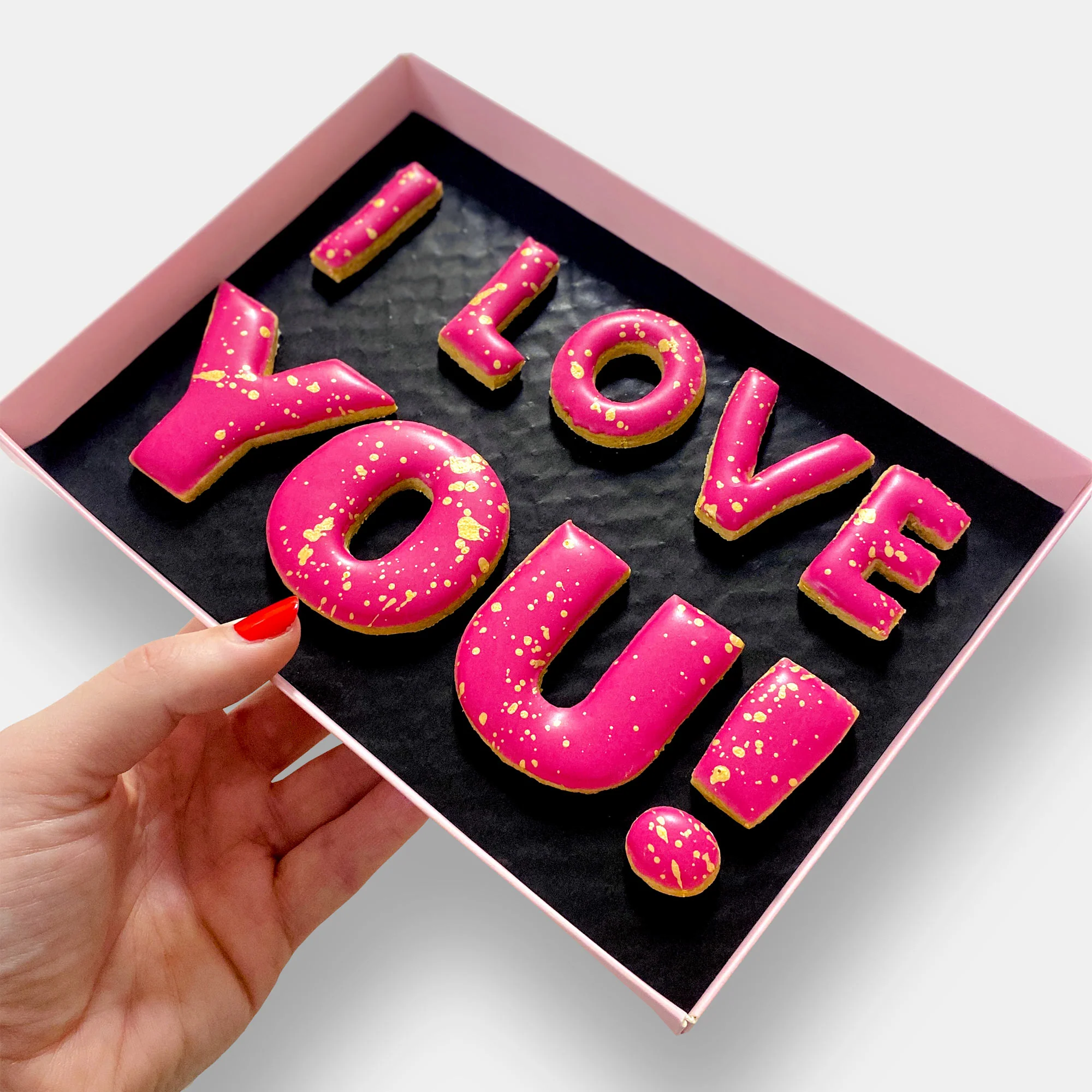 I Love You Letterbox Message Iced Cookies - Image 3