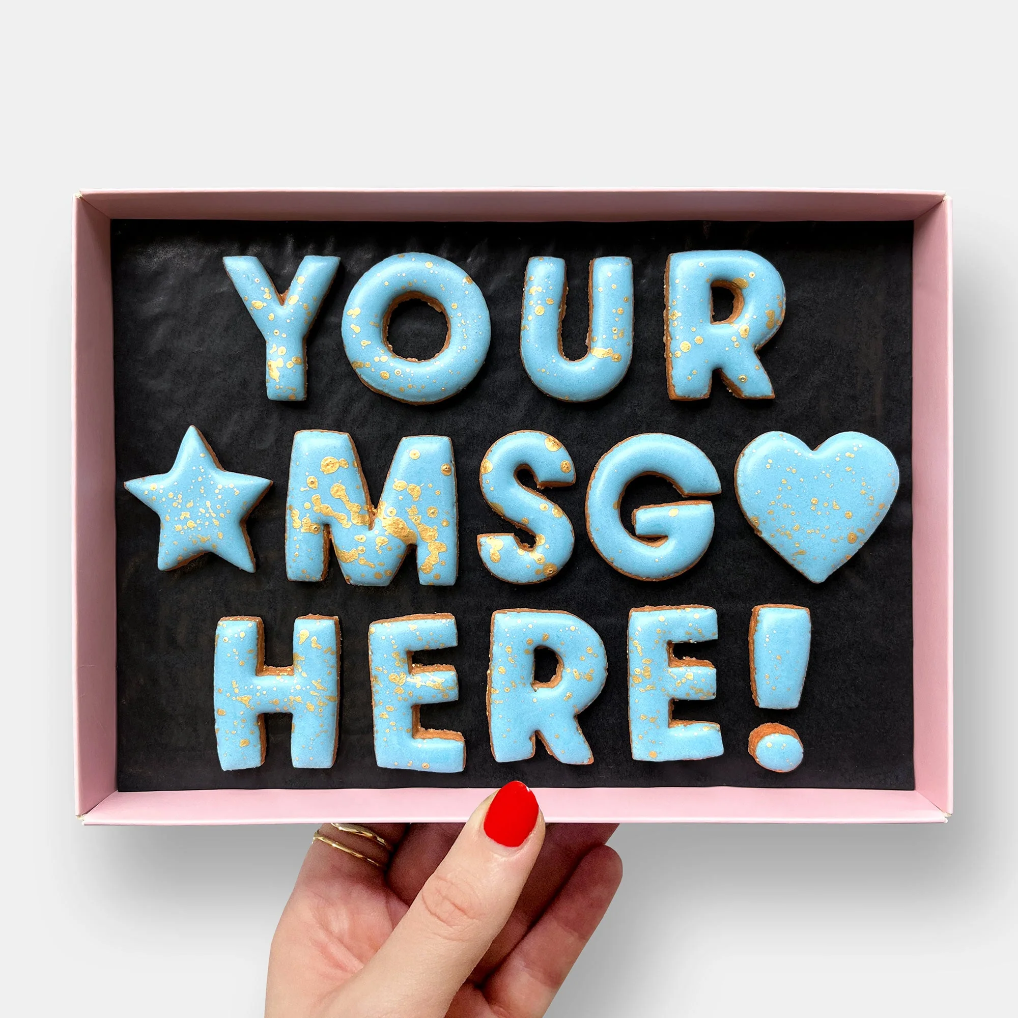 Vegan Personalised Custom Iced Cookie Message Box (14) - Image 4