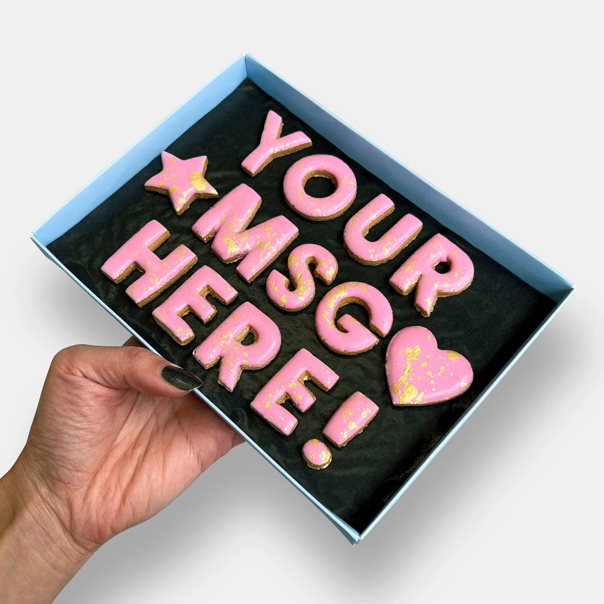 Vegan Personalised Custom Iced Cookie Message Box (14) - Image 7