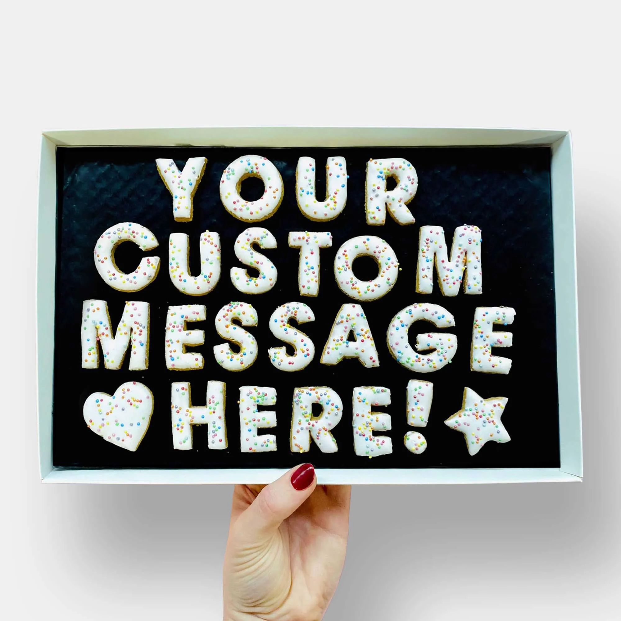 Vegan Personalised Custom Iced Cookie Message Box (30) - Image 5