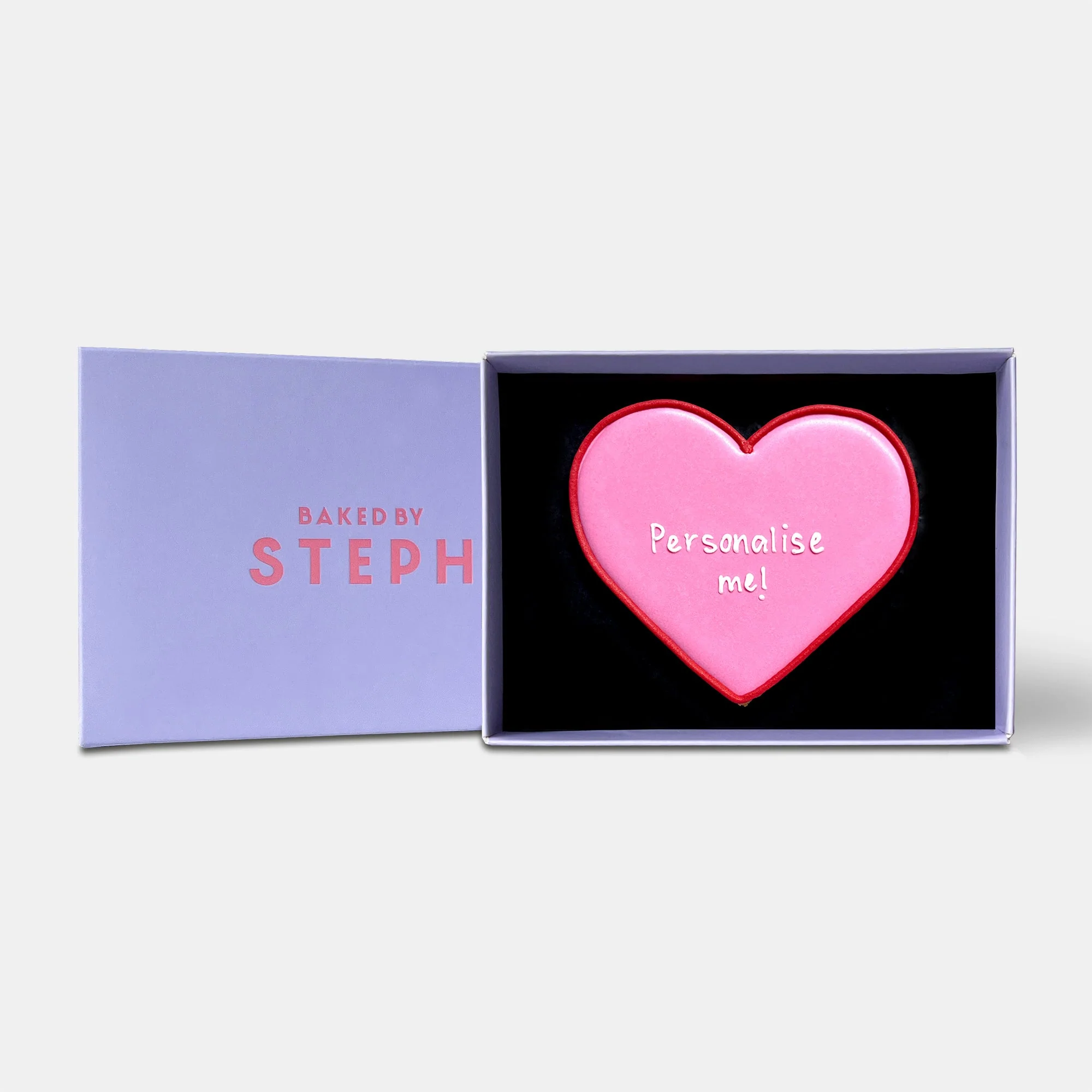 Personalised Pink Heart Letterbox Iced Cookie - Image 4