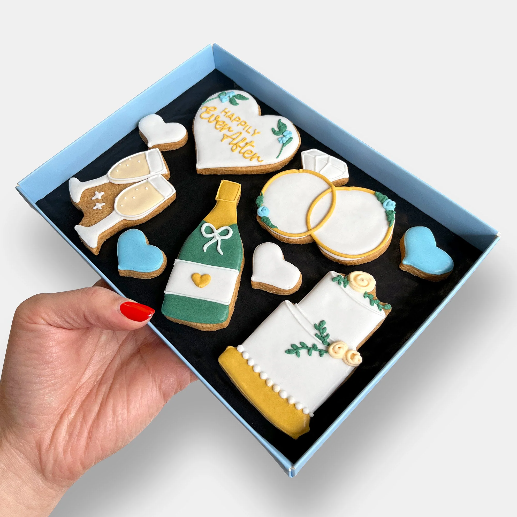 Personalised Wedding Gift Letterbox Iced Cookies - Image 3