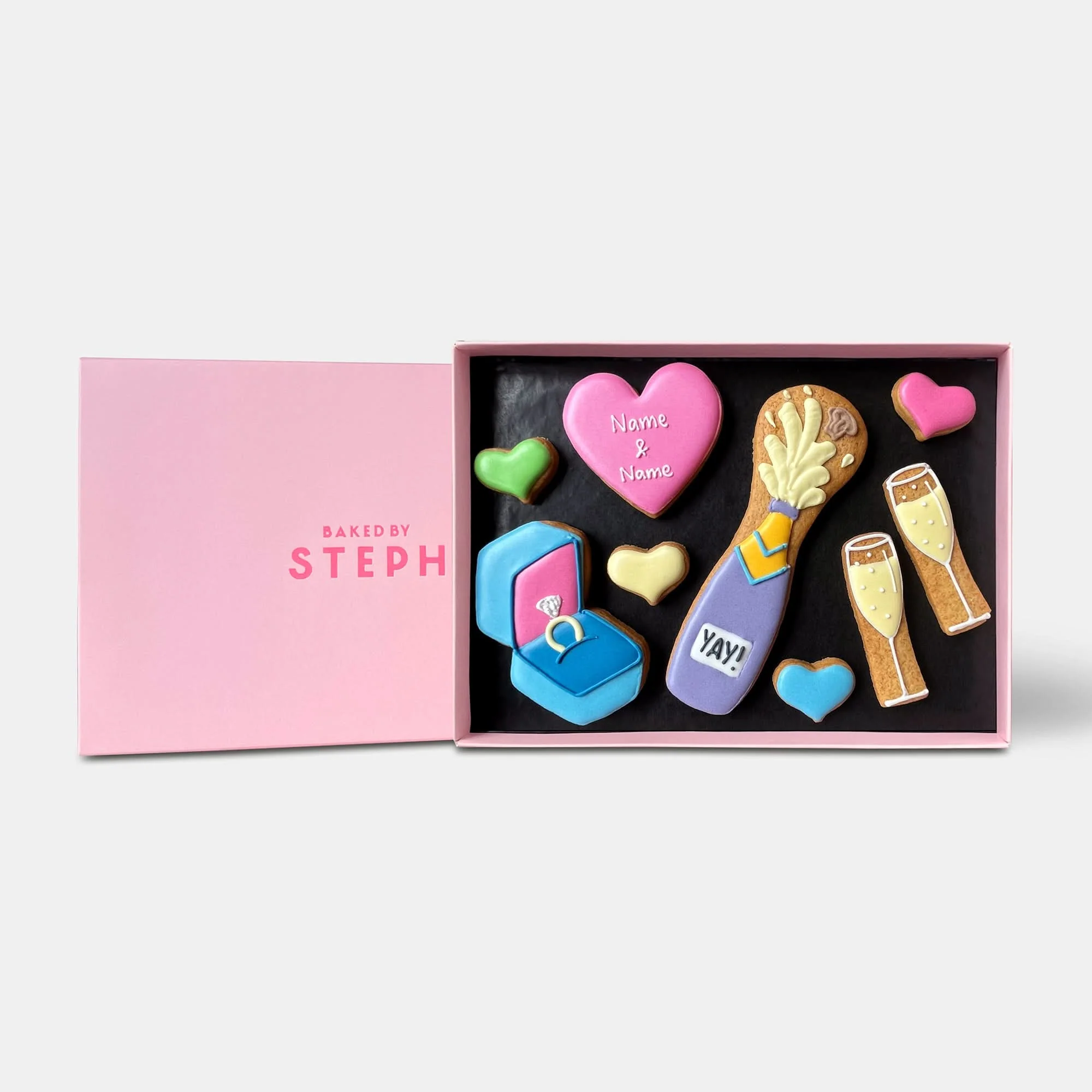 Personalised YAY! Engagement Letterbox Iced Cookies - Image 3