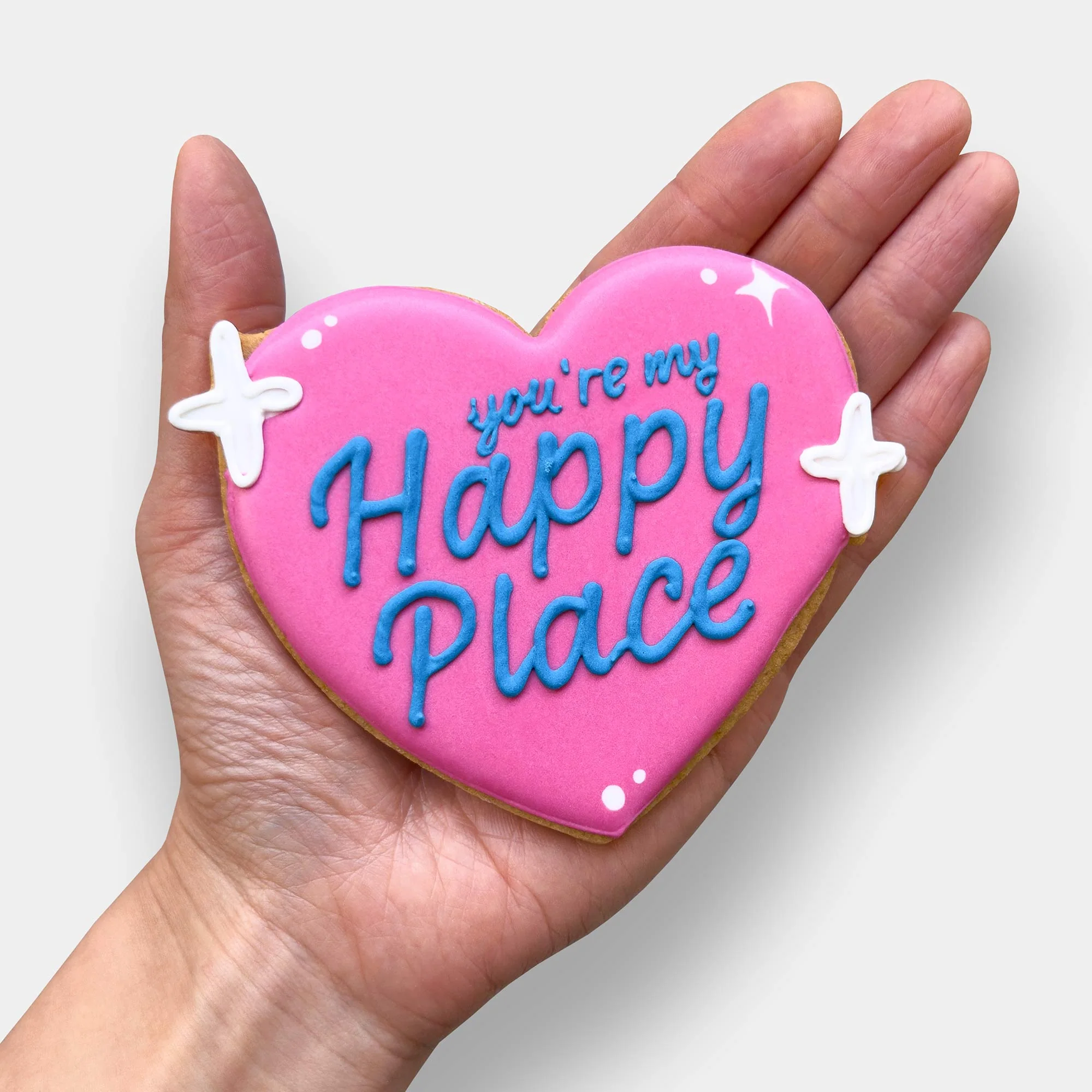 You're My Happy Place Love Heart Letterbox Iced Cookie - Image 3