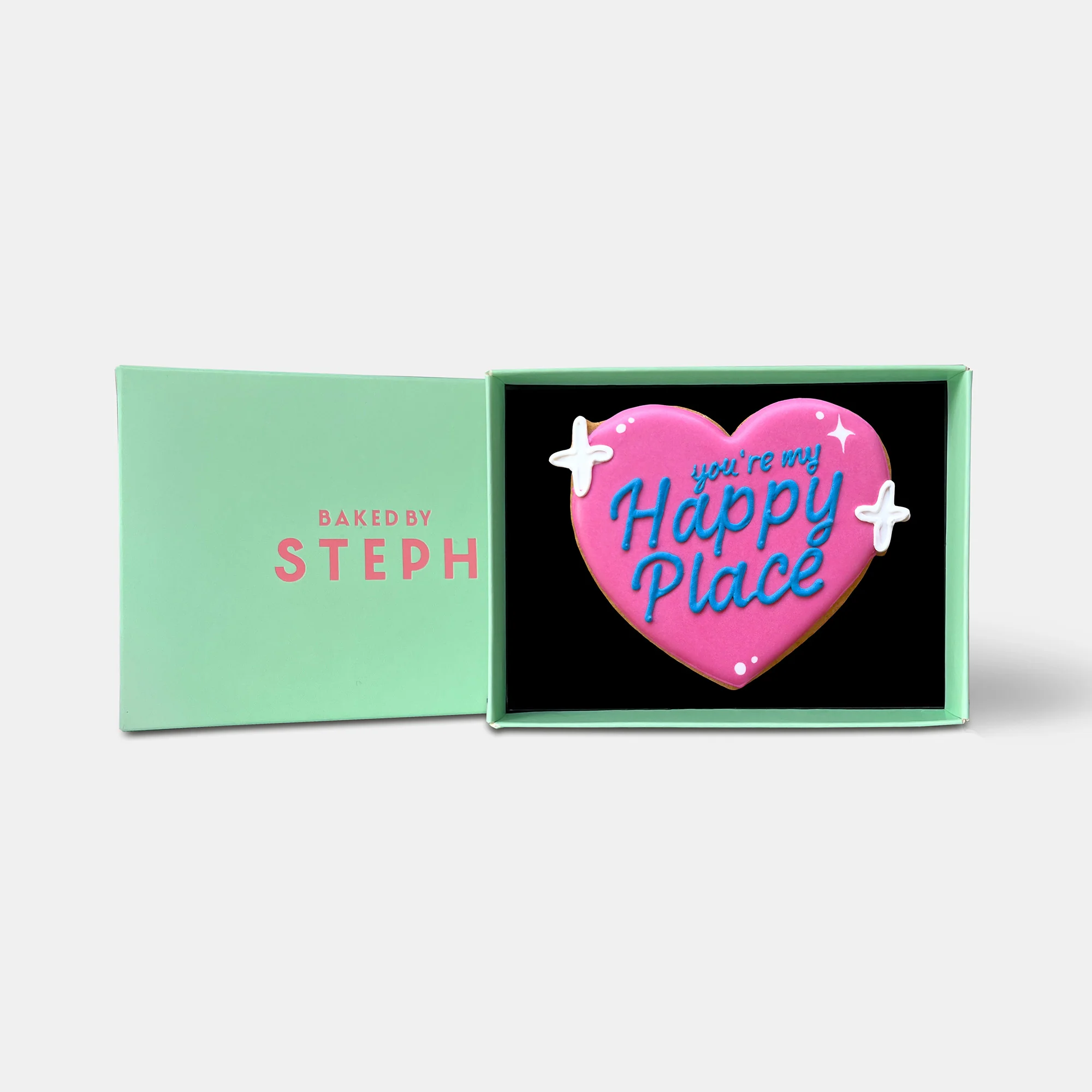 You're My Happy Place Love Heart Letterbox Iced Cookie - Image 4